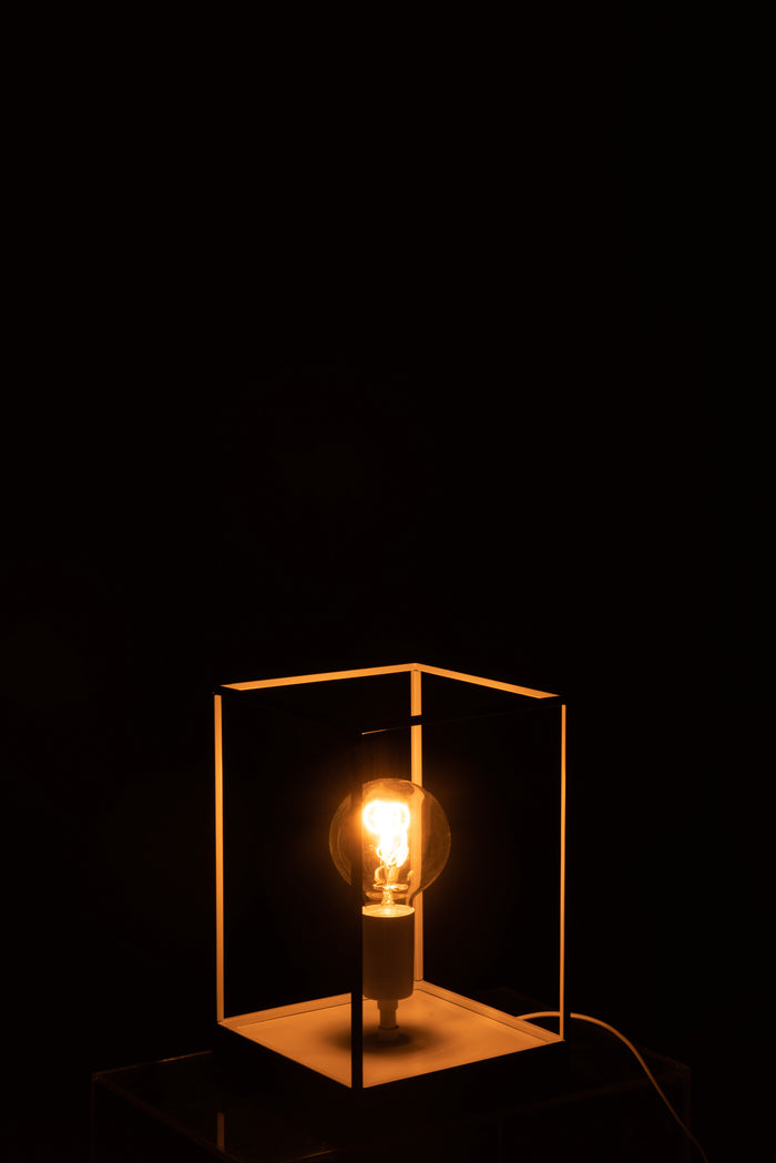 Lamp | Metaal | Wit | 20.5x20.5x (h)30 Cm