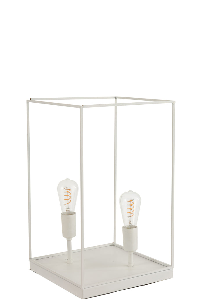 Lamp | Metaal | Wit | 30.5x30.5x (h)51 Cm