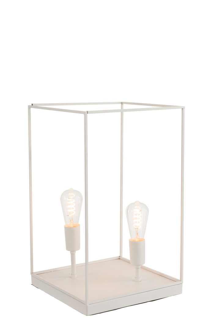Lamp | Metaal | Wit | 30.5x30.5x (h)51 Cm