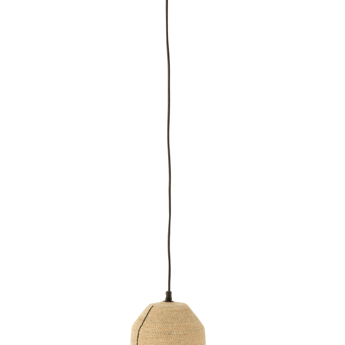 J-Line hanglamp Lijnen - zeegras - naturel|zwart