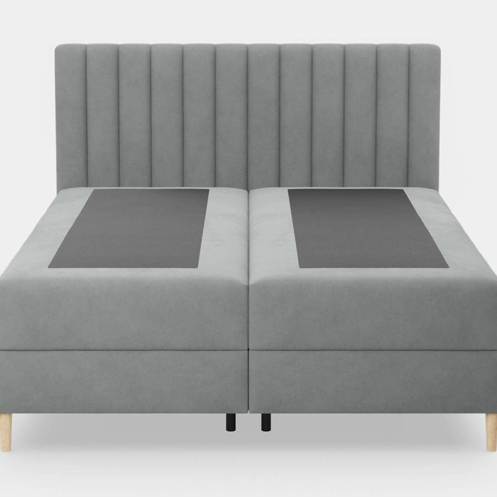 by fonQ Pazara Boxspring met Opbergruimte 180 x 200 cm - Grijs / Naturel