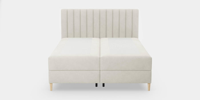 by fonQ Pazara Boxspring met Opbergruimte 160 x 200 cm - Crème / Zwart
