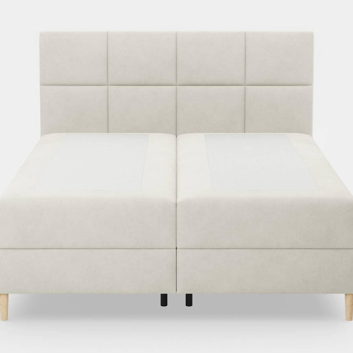 by fonQ Novae Boxspring  met Opbergruimte 160 x 200 cm - Crème / Zwart