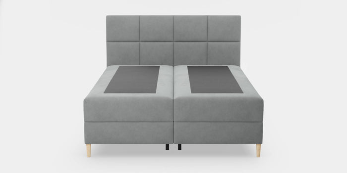 by fonQ Novae Boxspring met Opbergruimte 160 x 200 cm - Grijs / Zwart