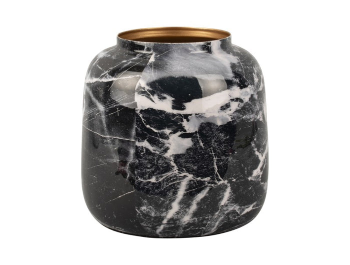 Present Time Vaas Marble Look Sphere Small Black