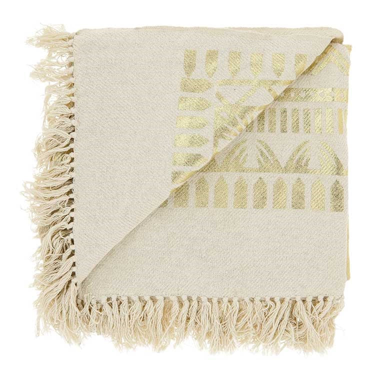 Unique Living - Plaid Tari Gold -125x150cm