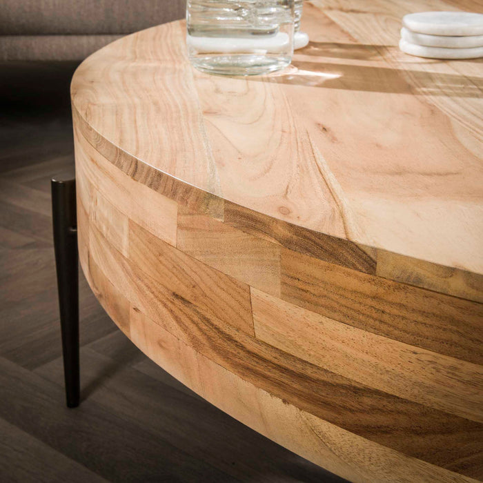 Fraaai Dario ronde salontafel Ø120 cm - massief acacia naturel