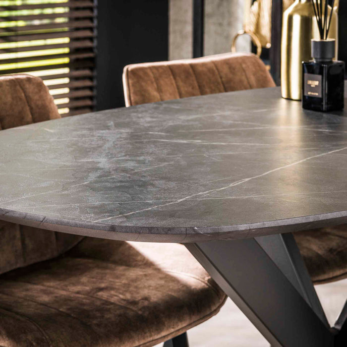 Fraaai Karla bartafel kruisframe deens ovaal - zwart|bruin