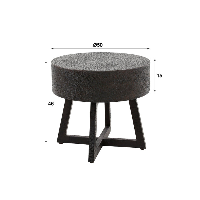 Fraaai Sonja salontafel ø50 - ferro metallic