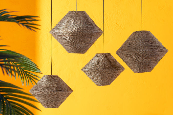 J-Line - Hanglamp Ufo Zeegras Naturel Small - 35x35x27cm