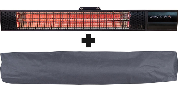 Sunred - COMBIDEAL - Heater & Hoes - Dark lijn - Zwart - Wand model -