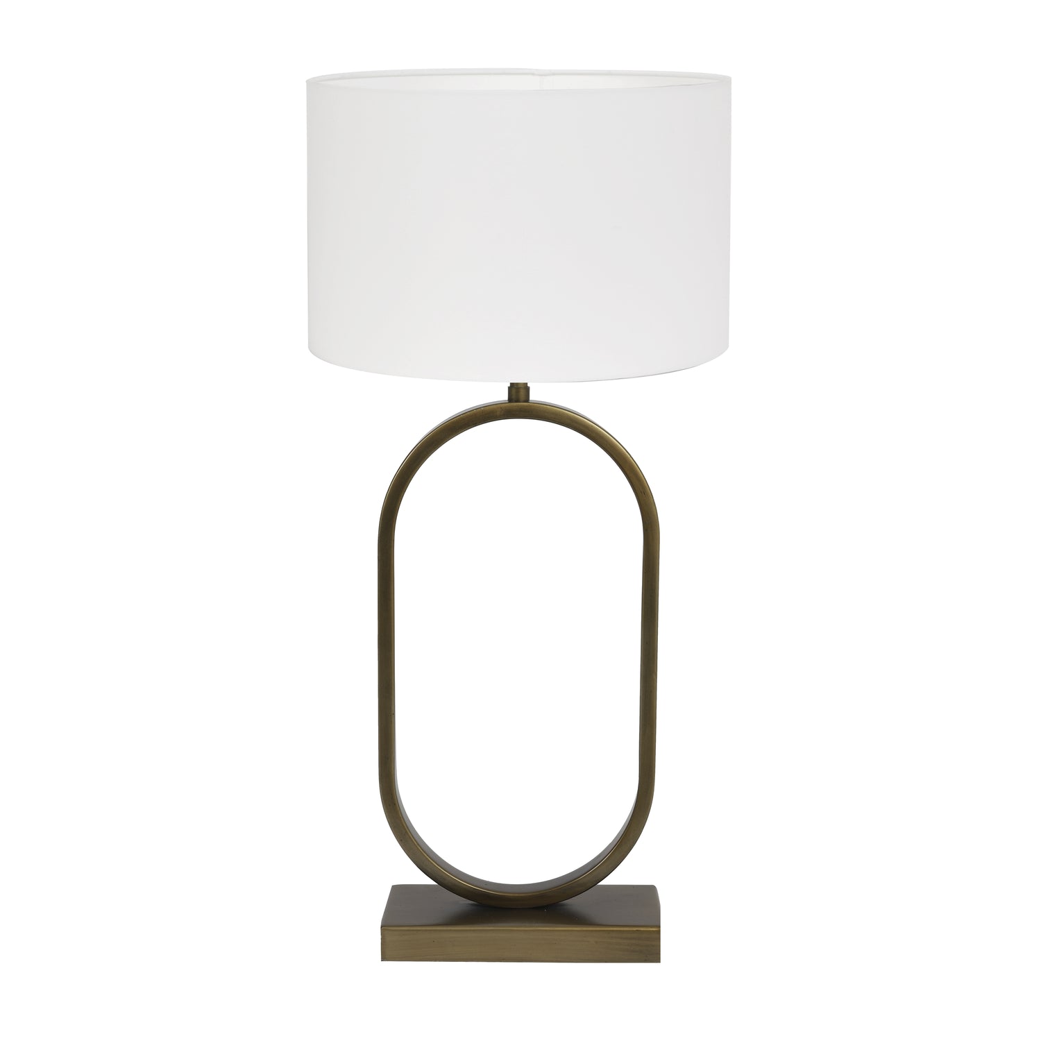 Light & Living Tafellamp Jamiri|Polycotton - Ant, Brons|Wit - Ø30x67cm