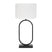 Light & Living Tafellamp Jamiri|Polycotton - Zwart|Wit - Ø30x67cm