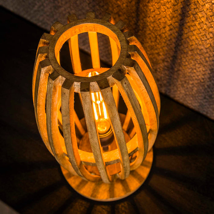 Fraaai Stevie tafellamp 1L orbit - massief mango naturel