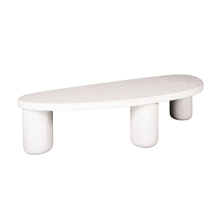 Fraaai Vero organische salontafel - 157 cm - marmer - wit