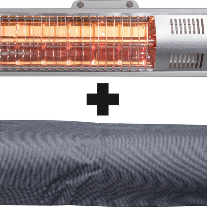 Sunred - COMBIDEAL - Heater & Hoes - Ultra lijn - Zilver – Wand model