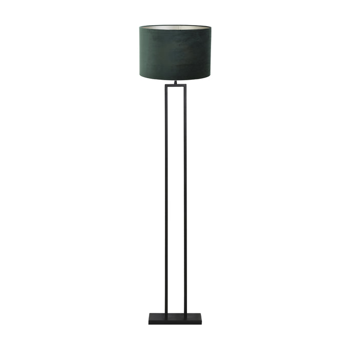 Light & Living Vloerlamp Shiva|Velours - Zwart|Donkergroen - Ø40x170cm