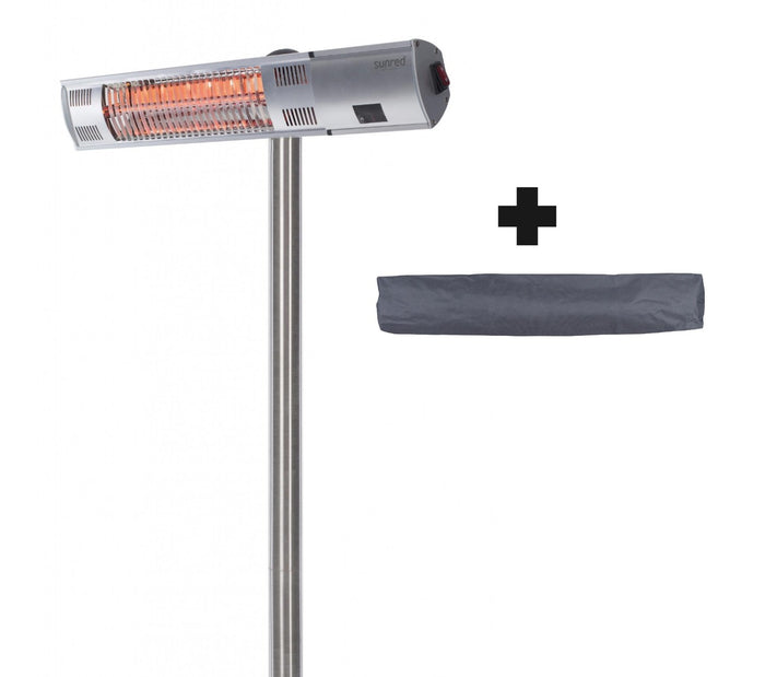 Sunred - COMBIDEAL - Heater & Hoes - Ultra lijn - Zilver - Staand