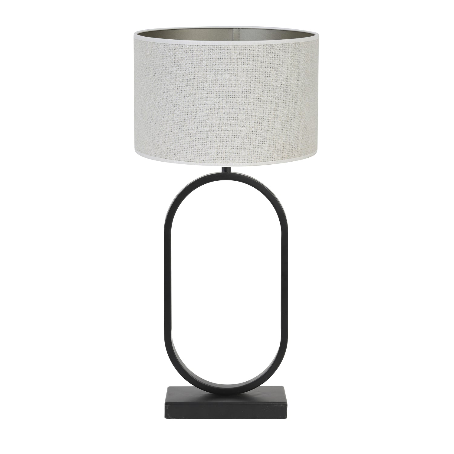 Light & Living Tafellamp Jamiri|Saverna - Zwart|Eiwit - Ø30x67cm