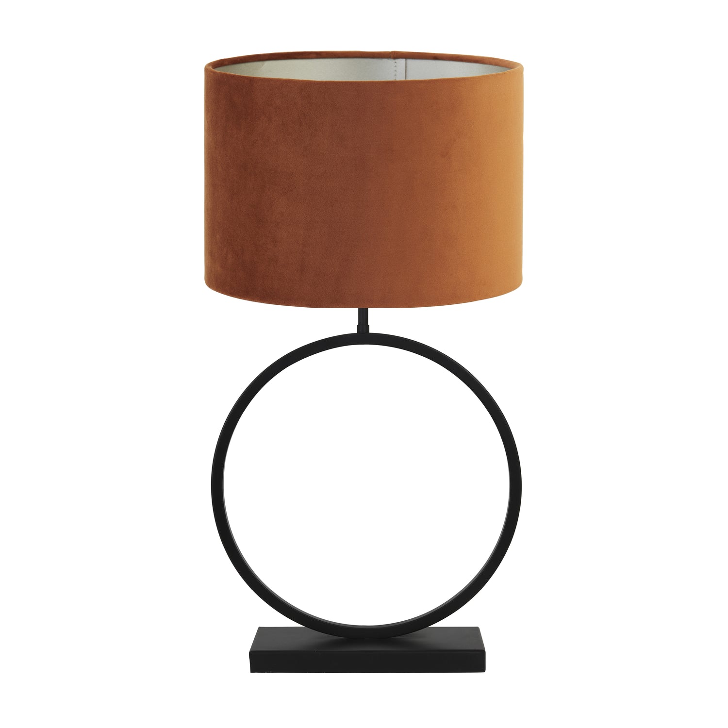 Light & Living Tafellamp Liva|Velours - Zwart|Terra - Ø40x78,5cm