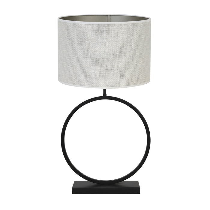 Light & Living Tafellamp Liva|Saverna - Zwart|Eiwit - Ø40x78,5cm