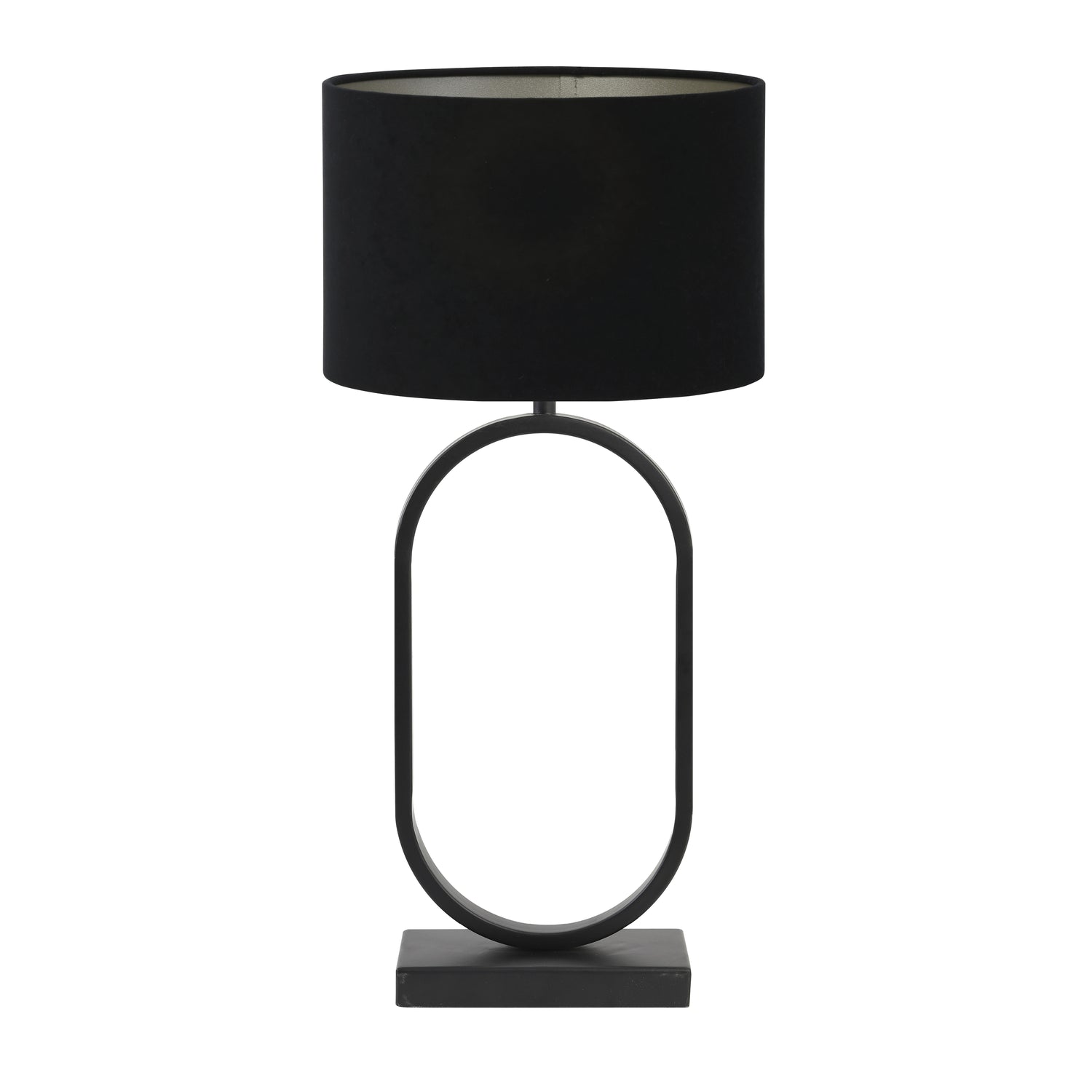 Light & Living Tafellamp Jamiri|Velours - Zwart|Zwart - Ø30x67cm