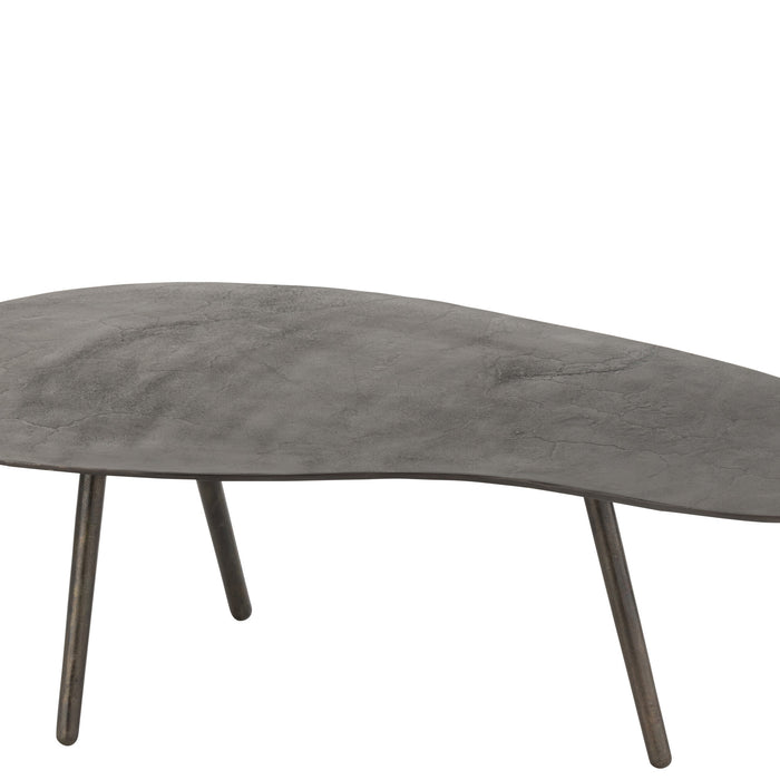J-line - Salontafel Druppel Aluminium|ijzer Zwart - 119x71.5x36cm
