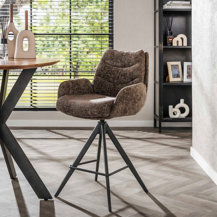 Fraaai Zac barstoel lounge - rich taupe