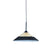 Light & Living Light&living Hanglamp Ø45x17 cm PLEATED zwart+naturel