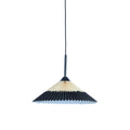 Light & Living Light&living Hanglamp Ø45x17 cm PLEATED zwart+naturel