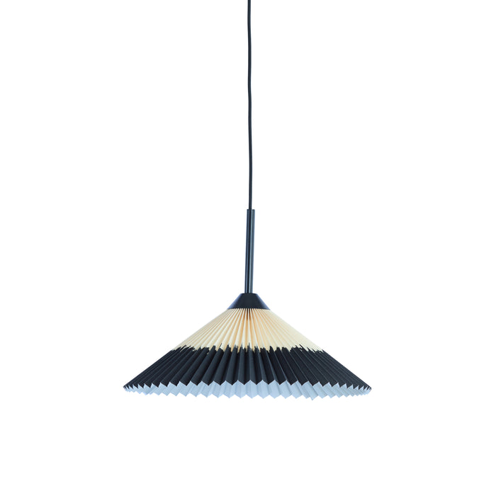 Light & Living - Hanglamp PLEATED - Ø45x17cm - Zwart