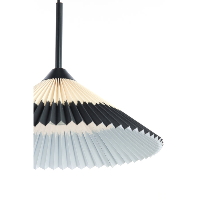 Light & Living - Hanglamp PLEATED - Ø45x17cm - Zwart