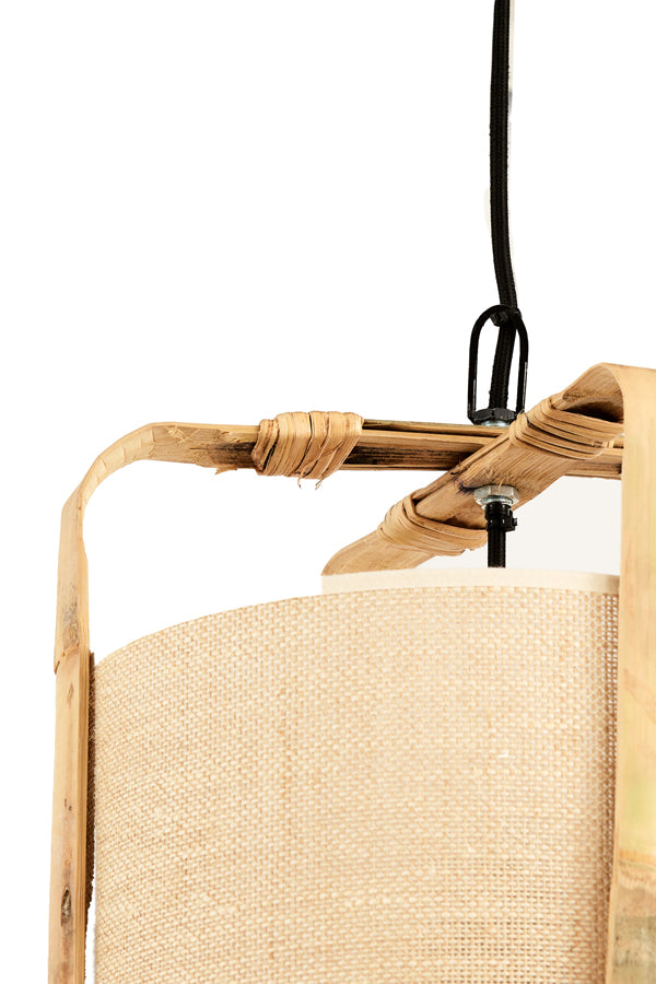 Light&living Hanglamp Ø32x60 cm SENDAI zand+bamboe naturel