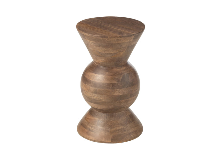 J-line - Bijzettafel Candy Mango Hout Bruin - 31x31x50cm