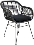 House Nordic Trieste Polyrattan Armstoel Zwart set van 2
