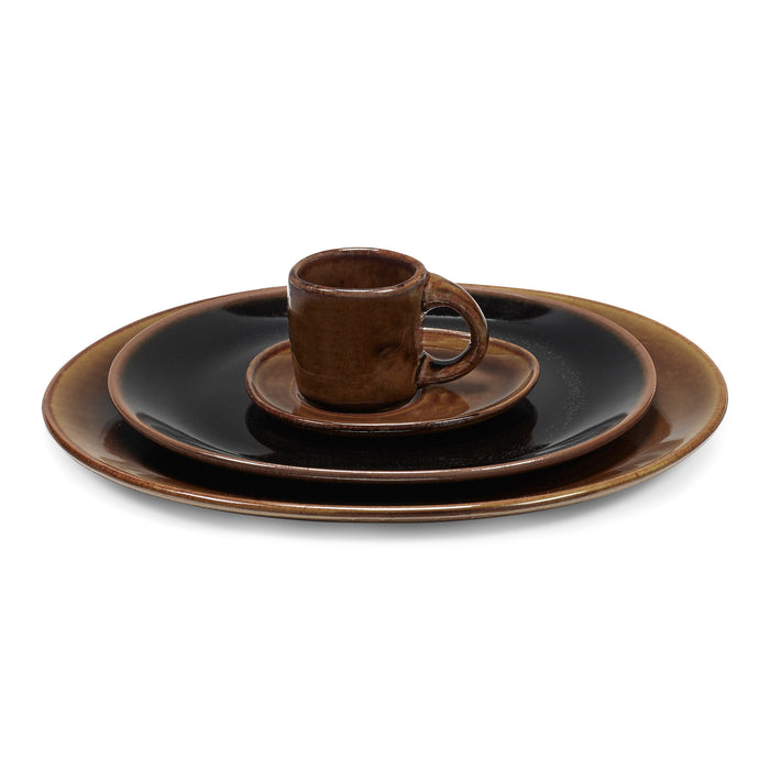 SERAX - Uncharted - Out of Lines Ontbijtbord - 2 st. - Zwart