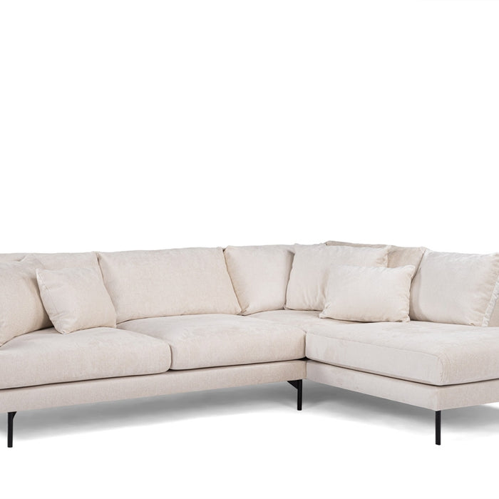 Giga Meubel - Hoekbank Stof - Champagne - 3-Zits Rechts - Loris
