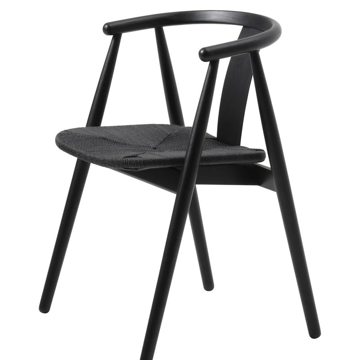 Giga Living - Eetkamerstoel Zwart Eikenhout - Relate - Set van 2