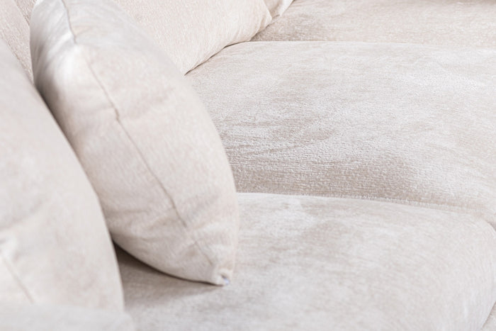 Giga Meubel - Hoekbank Stof - Champagne - 3-Zits Rechts - Loris