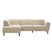 Giga Meubel - Hoekbank Beige - 3-Zits Links - 242x160x73cm - Turin
