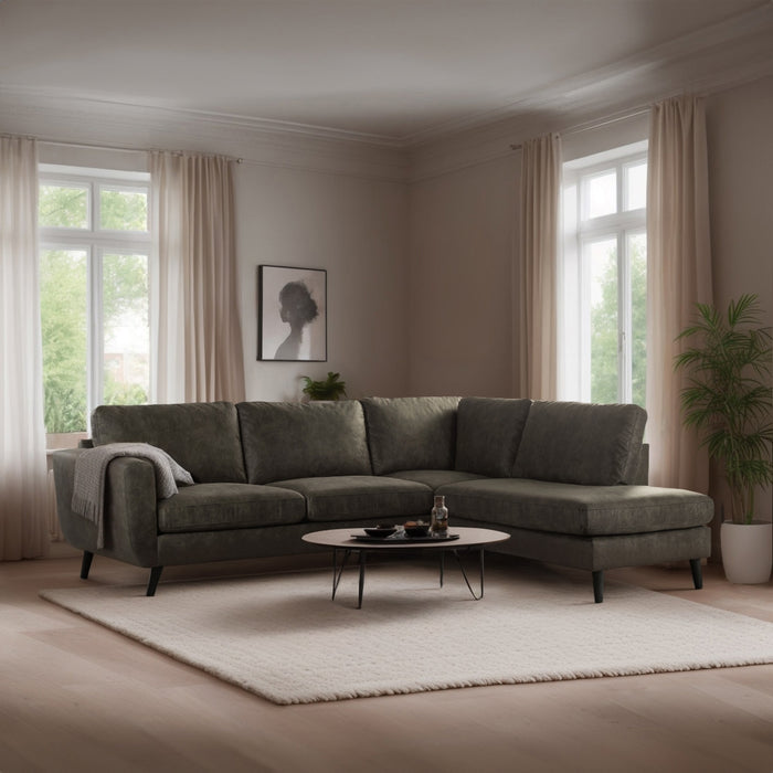 Giga Meubel - 3-Zits Hoekbank Yuma Groen Rechts