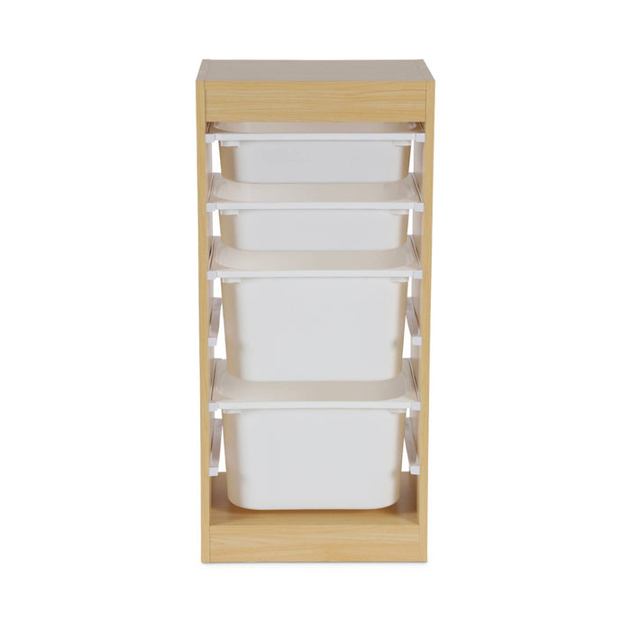 sweeek - Kinder opbergmeubel met 4 opbergbakken (Set van 2)