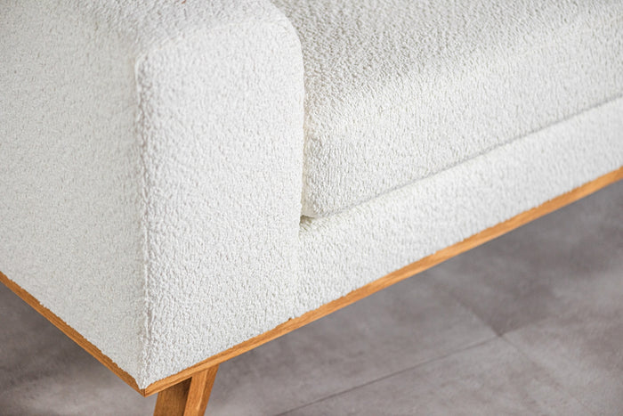 Giga Meubel - Hoekbank Stof - Naturel|Wit - 3-Zits Rechts - Abriamo