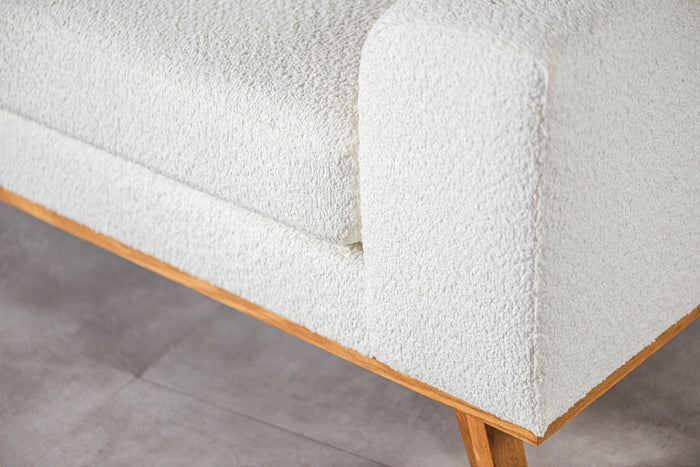 Giga Meubel - Hoekbank Stof - Naturel|Wit - 3-Zits Links - Abriamo