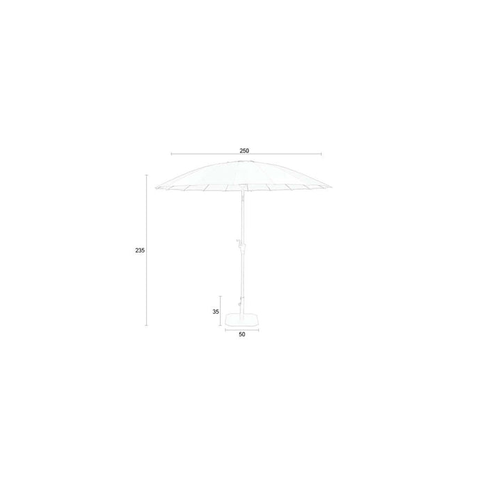 Zuiver Sunshine Parasol Desert Sage inclusief hoes - Groen