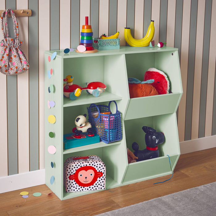 sweeek - Kinder opbergkast, 3 legplanken en 2 opbergruimtes
