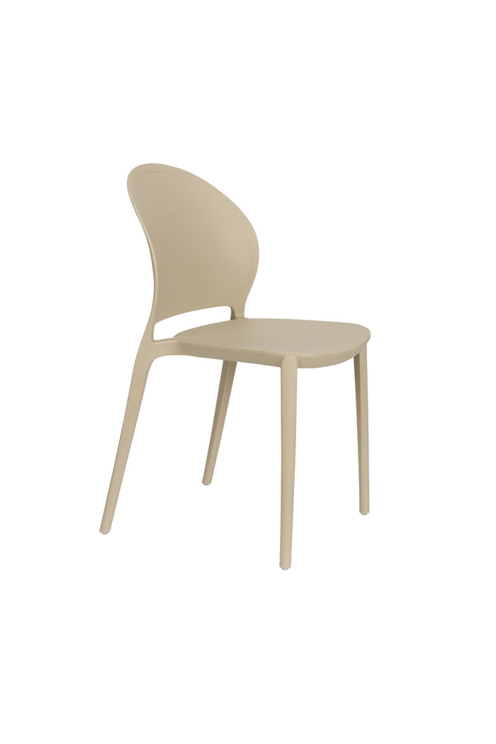 Giga Meubel - Tuinstoel Kunstof Beige - Zitdiepte 43cm - 52x45x82cm
