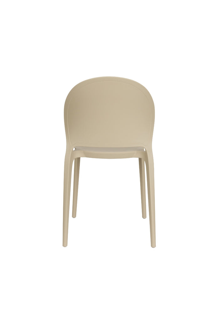 Giga Meubel - Tuinstoel Kunstof Beige - Zitdiepte 43cm - 52x45x82cm
