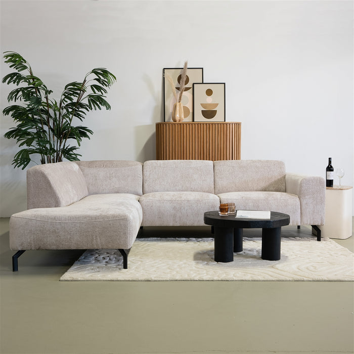 Giga Meubel - Hoekbank Taupe - 3,5-Zits Links - 275x210x77cm - Milan