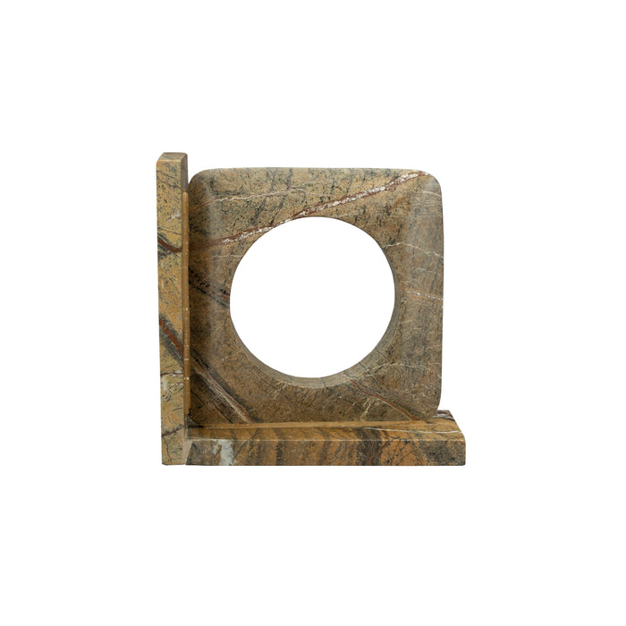 Dutchbone Satpura Boekensteun Marmer Bruin - Set van 2